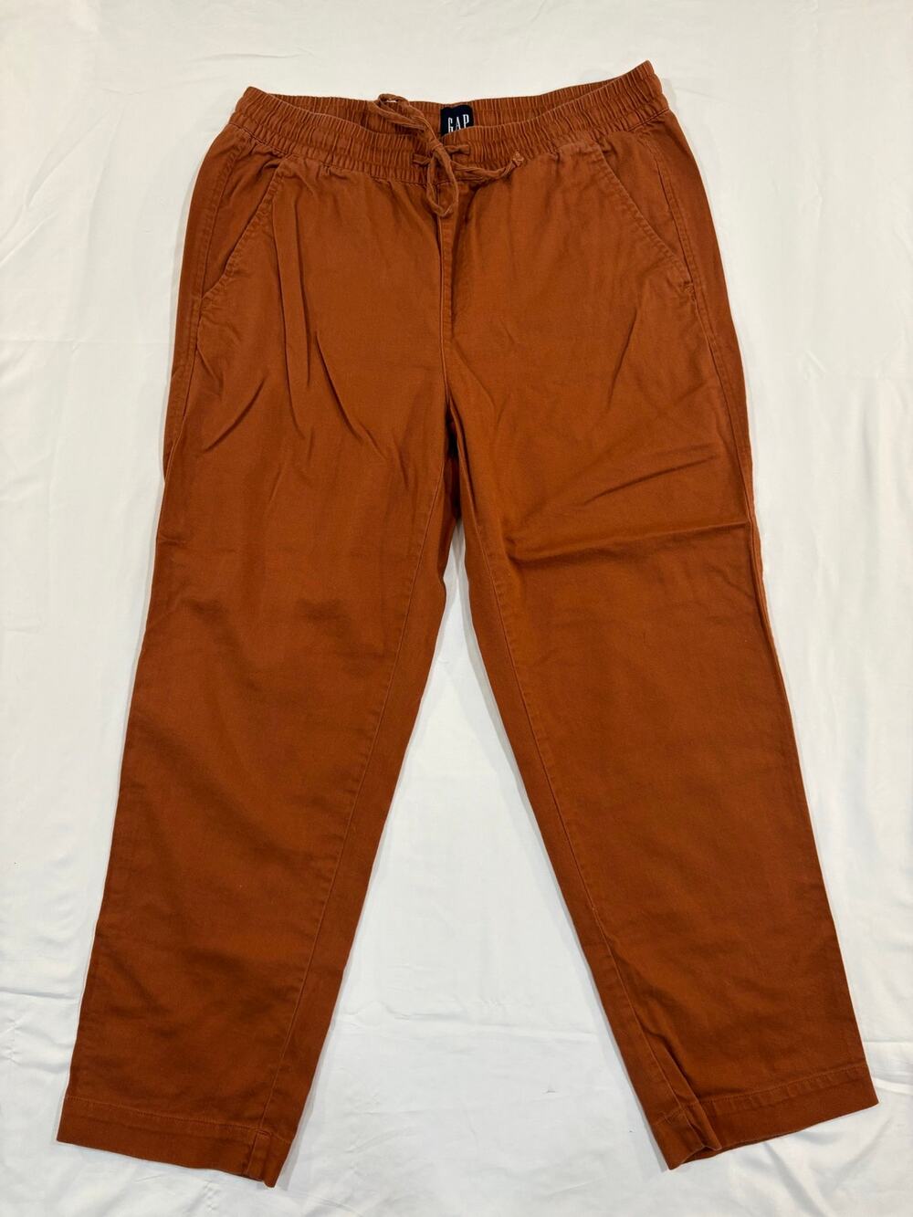 Gap Cotton Blend Rust Brown Pull On Pants Size Medium